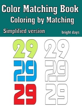 Paperback Color Matching Book For Kids: Coloring By Matching Simplified Version Book