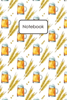 Paperback Notebook: Watercolor Beer Blank Lined Journal To Write In For Notes, Diary, To Do Lists, Notepad - Beer Lovers And Beer Drinker Book