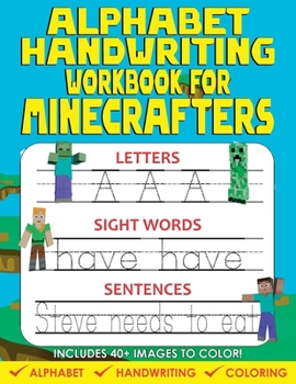 Paperback Alphabet Handwriting Workbook For Minecrafters Book