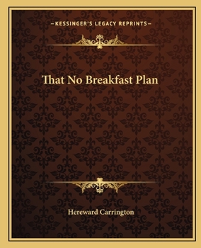 That No Breakfast Plan