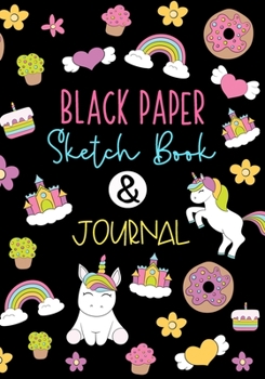 BLACK PAPER Sketch Book & Journal: A Journal And Sketchbook For Girls With Black Pages | Gel Pen Paper