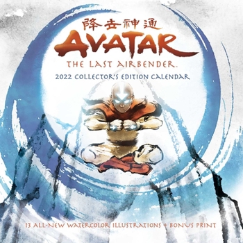 Calendar Avatar: The Last Airbender 2022 Collector's Edition Wall Calendar: With 13 All-New, Exclusive Watercolor Illustrations + Bonus Print Book