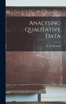 Hardcover Analysing Qualitative Data Book