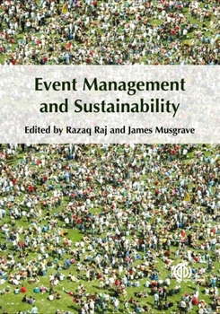 Hardcover Event Management and Sustainability Book