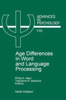 Hardcover Age Differences in Word and Language Processing: Volume 110 Book