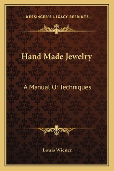 Paperback Hand Made Jewelry: A Manual Of Techniques Book
