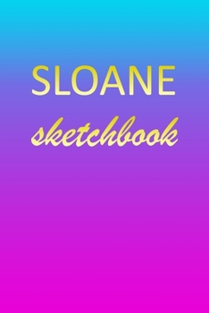Sloane: Sketchbook | Blank Imaginative Sketch Book Paper | Pink Blue Gold Custom Letter S Personalized Cover | Teach & Practice Drawing for ... Doodle Pad | Create, Imagine & Learn to Draw