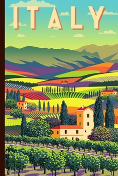 Italy: Vintage Travel Journal, Notebook, Diary for Home, School, Work or Italian Adventures | 110 Ruled Pages