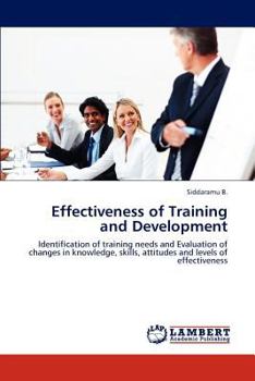 Paperback Effectiveness of Training and Development Book