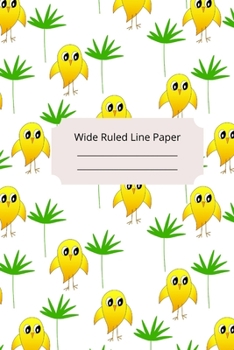 Baby Chicken Theme Wide Ruled Line Paper