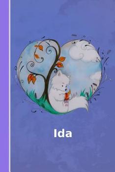 Ida: personalized notebook | illustration fox with heart | softcover | 120 pages | blank | notebook | diary | scrapbook | journal | gift idea