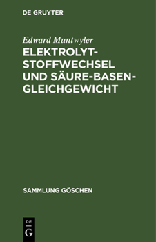 Hardcover Elektrolytstoffwechsel und Säure-Basen-Gleichgewicht [German] Book