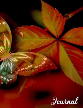 Journal: Christmas Party Guest List Diary College Ruled Composition Notebook For Kids Teens and Adults - Beautiful Butterfly Cover (Butterflies on a Cute Journal)