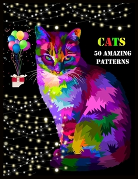 Paperback Cats 50 Amazing Patterns: Stress Relieving Designs Book