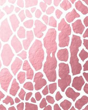 Paperback Simple Rose Gold Giraffe Print Notebook Book