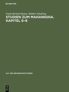 Hardcover Studien Zum Mahanisiha. Kapitel 6-8 [German] Book