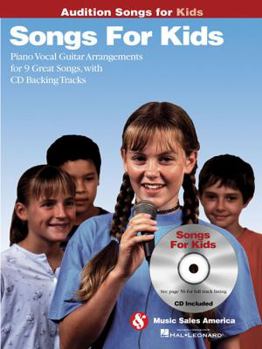 Paperback Songs for Kids - Audition Songs: Piano/Vocal/Guitar Arrangements with CD Backing Tracks Book