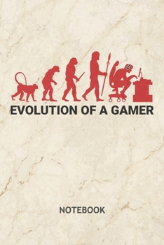 Paperback Evolution of a Gamer: Video Gamer NOTEBOOK Grid-lined 6x9 - Gaming Journal A5 Gridded - Nerds Planner Funny Gamer Quote 120 Pages SQUARED - Book