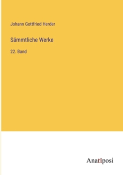 Paperback Sämmtliche Werke: 22. Band [German] Book