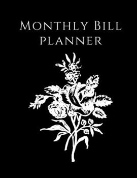 Monthly Bill Planner: Marble Floral Cover | Simple Monthly Bill Payment Checklist Tracker Log Book Organizer Planner | Bills Due Calendar | Money Debt Family Budgeting Financial Notebook