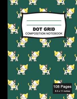 Dot Grid Composition Notebook: Beautiful and Large (8.5 x 11 inches) - 100+ Dotted Pages Black Dotted Notebook - Journal for School and College ... Pattern Notebook (Office & School Essentials)