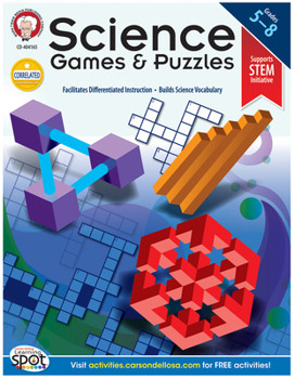 Paperback Science Games and Puzzles, Grades 5 - 8 Book