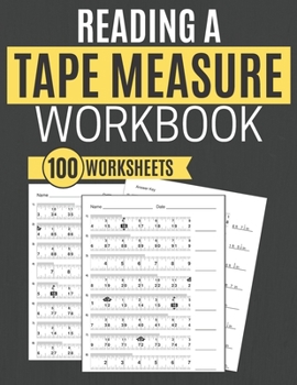 Paperback Reading a Tape Measure Workbook 100 Worksheets Book