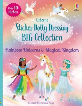 Paperback Sticker Dolly Dressing Big Collection Rainbow Unicorns and Magical Kingdom Book