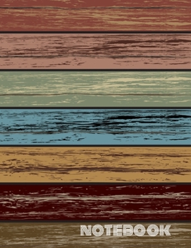 Paperback Notebook: Vintage Wood Notebook Book