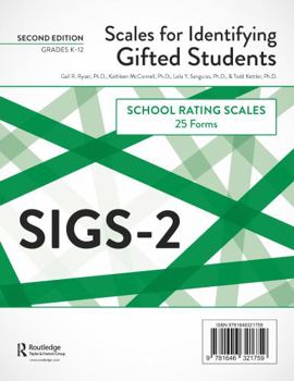 Loose Leaf Scales for Identifying Gifted Students (SIGS-2): School Rating Scale Forms (25 Forms) Book