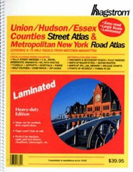 Paperback Hagstrom Union/Hudson/Essex Counties & Metro New York: Covering a 75 Mile Radius from Midtown Manhattan Book