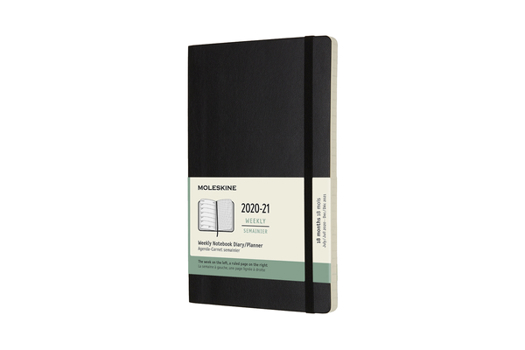 Calendar Moleskine 2020-21 Weekly Planner, 18m, Large, Black, Soft Cover (5 X 8.25) Book