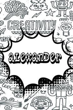 Alexander: Personalized Doodle Isometric DOT Paper Notebook featuring 120 pages 6"x9"