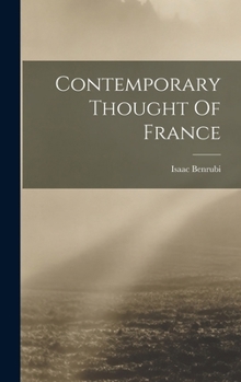 Hardcover Contemporary Thought Of France Book