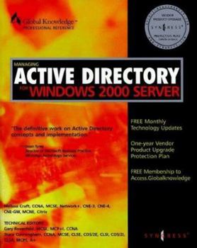 Paperback Managing Active Directory for Windows 2000 Server Book