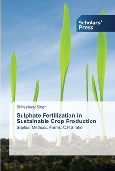 Paperback Sulphate Fertilization in Sustainable Crop Production Book