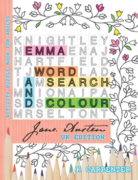 Paperback Emma Word Search and Colour: Jane Austen Activity Puzzle Book for Adults [Large Print] Book