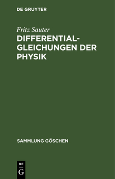 Hardcover Differentialgleichungen der Physik [German] Book