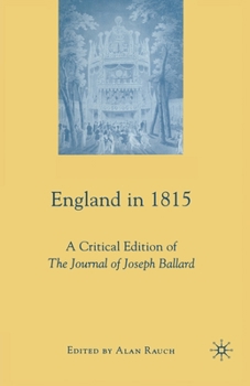 England in 1815 as Seen by a Young Boston Merchant;