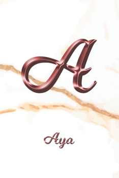 Aya: Sketchbook | Blank Imaginative Sketch Book Paper | Letter A Rose Gold White Marble Pink Effect Cover | Teach & Practice Drawing for Experienced & ... Doodle Pad | Create, Imagine & Learn to Draw