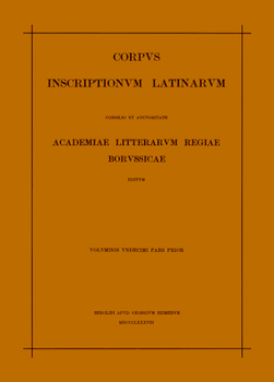Paperback Inscriptiones Aemiliae Et Etruriae [Latin] Book