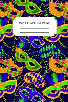 Paperback Mardi Gras Art Theme Notebook Book