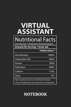 Nutritional Facts Virtual Assistant Awesome Notebook: 6x9 inches - 110 dotgrid pages • Greatest Passionate working Job Journal • Gift, Present Idea