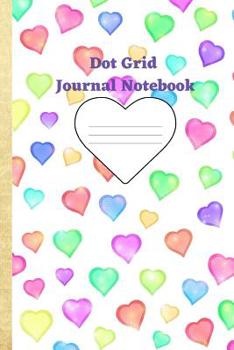 Paperback Dot grid journal notebook: 6x 9 120 pages Dotted matrix design book, sketchbook with dots, has pretty hearts on the cover, use as a guide for pra Book