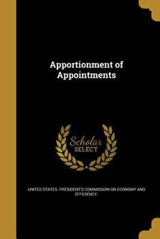 Paperback Apportionment of Appointments Book