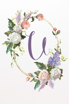 Paperback U: White Pink Floral 6"x9" Lined Notebook Book