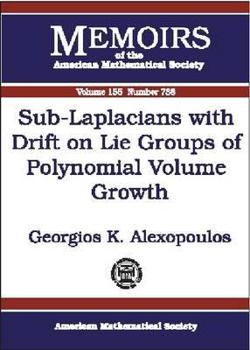 Paperback Sub-Laplacians with Drift on Lie Groups of Polynomial Volume Growth Book