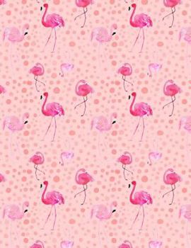 Flamingo Notebook - 4x4 Quad Ruled : 8. 5 X 11 - 200 Pages - Graph Paper - School Student Teacher Office