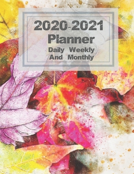 Paperback 2020-2021 Planner: Daily Weekly & Monthly Book