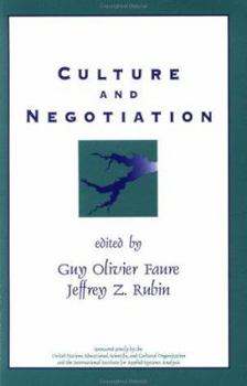 Paperback Culture and Negotiation: The Resolution of Water Disputes Book